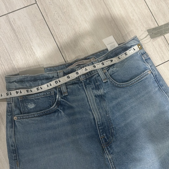 Hudson Jade High Rise Straight Loose Fit Distressed Jeans Asteroid Size 27 - Picture 6 of 12